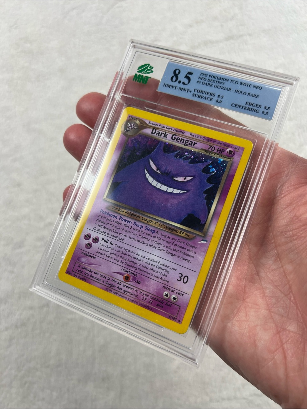 Dark Gengar Holo 6/105 Neo Destiny 2002 Pokemon MNT 8.5 NM-MT+ WOTC Vintage